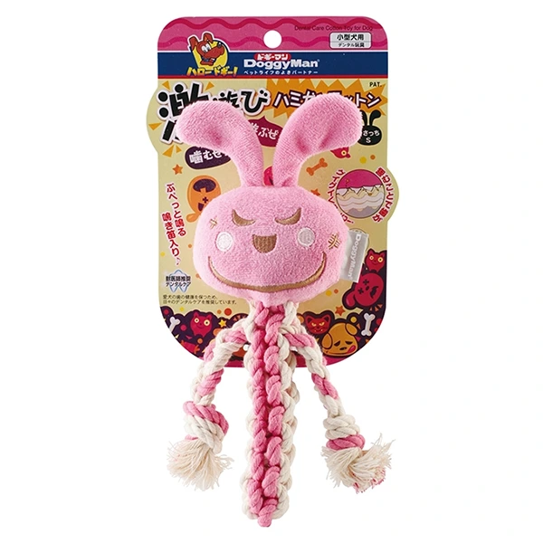 Іграшка для собак DoggyMan Cotton Rabbit, Кролик з канатом