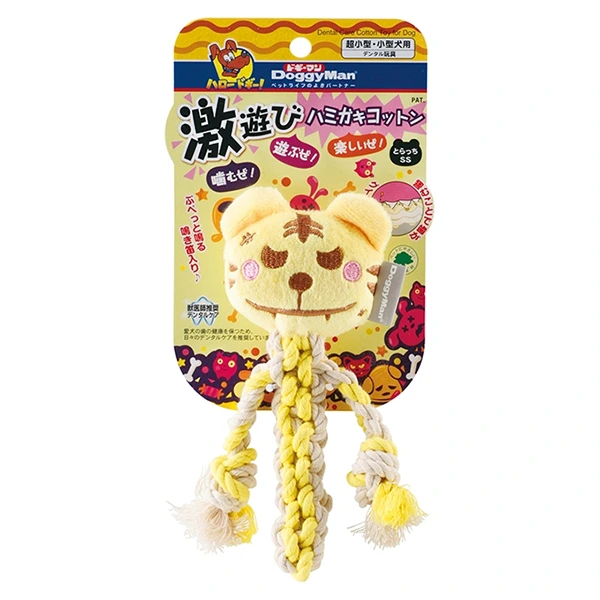 Жувальна іграшка для собак DoggyMan Cotton Tiger, SS