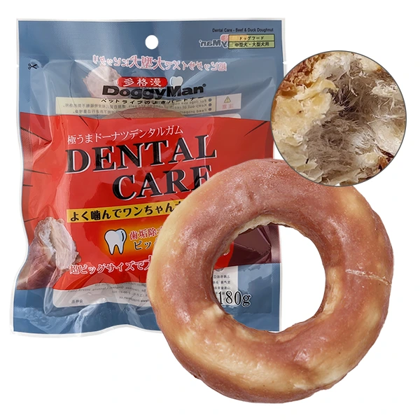 Жувальні ласощі для собак DoggyMan Dental Care, Кільце з яловичиною та качкою