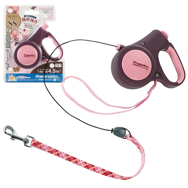 Повідець-рулетка для собак DoggyMan Retractable Lead Trad Style, SS, до 8кг, 4.5м, Шоколадний