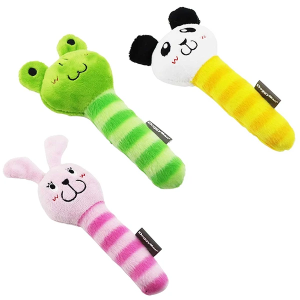 Іграшка для собак DoggyMan Stick Animals, Стік Заєць, Жабка, Панда