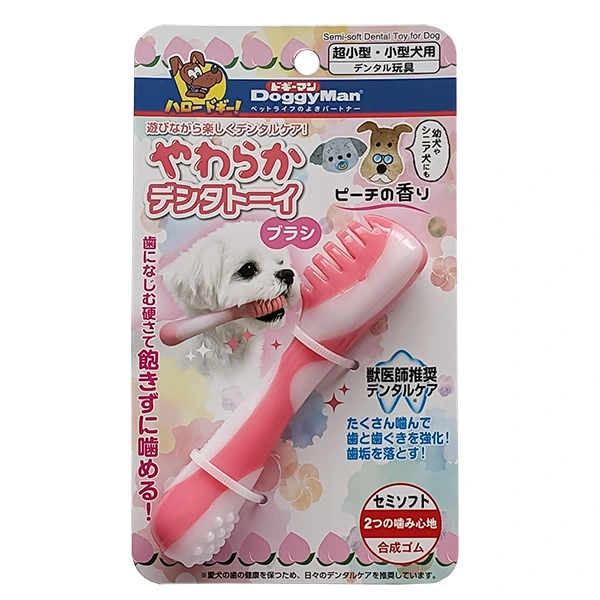 Іграшка для собак DoggyMan Toothbrush Semi-soft Dental, Зубна щітка