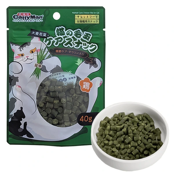 Функціональні ласощі для котів CattyMan Hairball Care Chicken Bits, Курка, виведення шерсті, шматочки