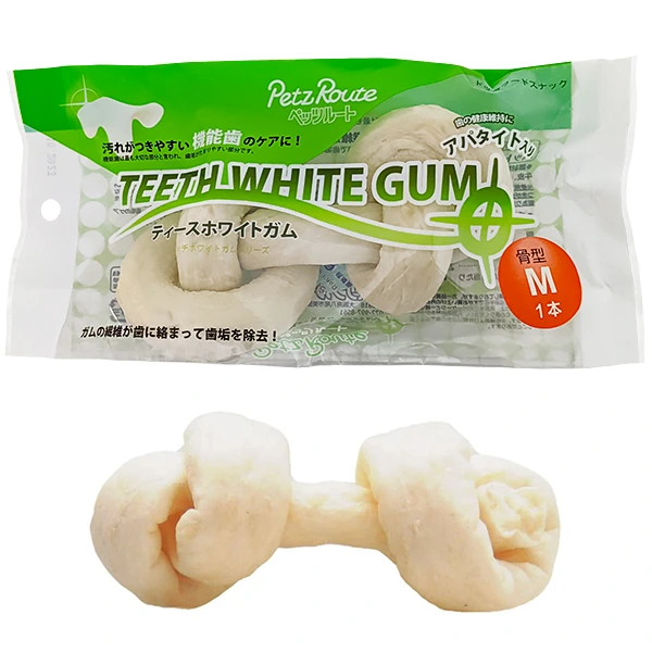 Кістка для чищення зубів, ласощі для собак  DoggyMan Petz Route Teeth White Gum, Кістка для чищення зубів, M