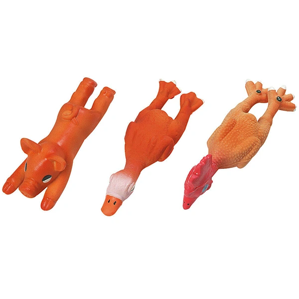 Іграшка для собак Flamingo Animals, латексна, порося, курча, каченя