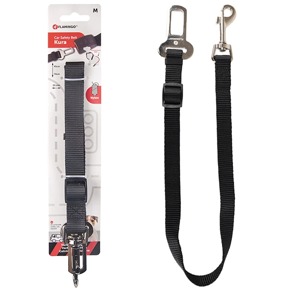 З'єднувач ременя безпеки для собак Flamingo Car Safety Belt Kura, M