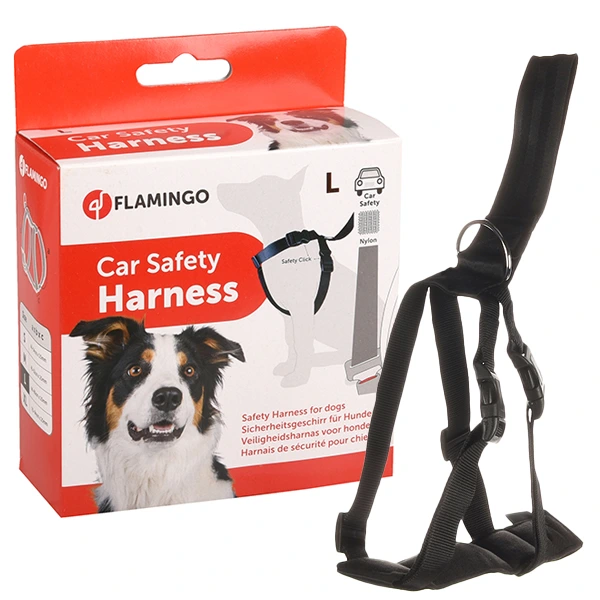 Шлея в автомобіль для собак Flamingo Car Safety Harness, Розмір L