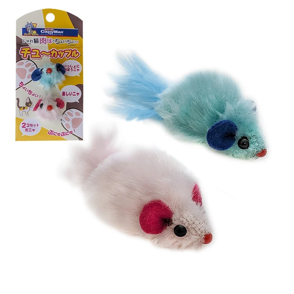 Іграшка для котів CattyMan Mouse Toys, Плюшеві Мишки, набір 2шт.