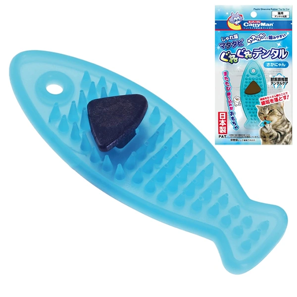 Іграшка для котів CattyMan Rubber Toy Fish, Риба, жувальна з котячою м’ятою (мататабі)