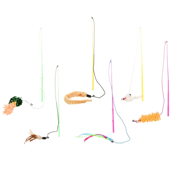 Іграшка для котів Flamingo Fishing-Rod, вудка дражнилка з іграшкою