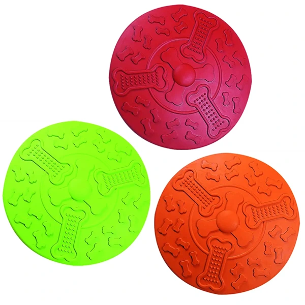 Іграшка для собак ФРІСБІ інтерактивна гумова Flamingo Frisbee, 18 см
