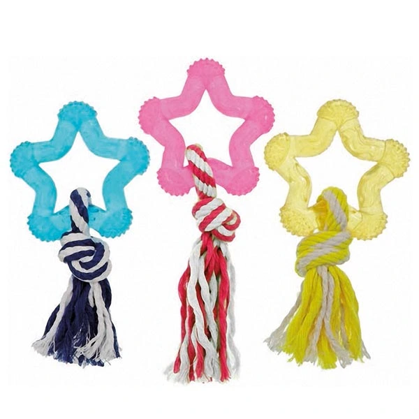 Іграшка для собак ЗІРКА З МОТУЗКОЮ Flamingo Good4Fun Star With Rope, TPR-гума