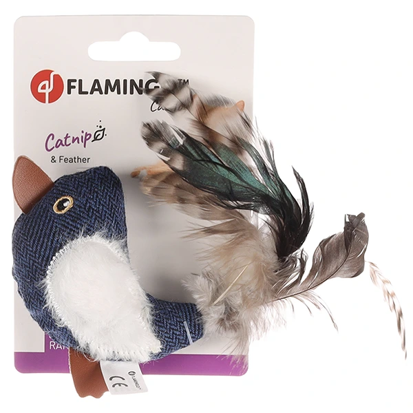 Іграшка для котів Flamingo Jeany Bird, м’яка, з котячою м’ятою