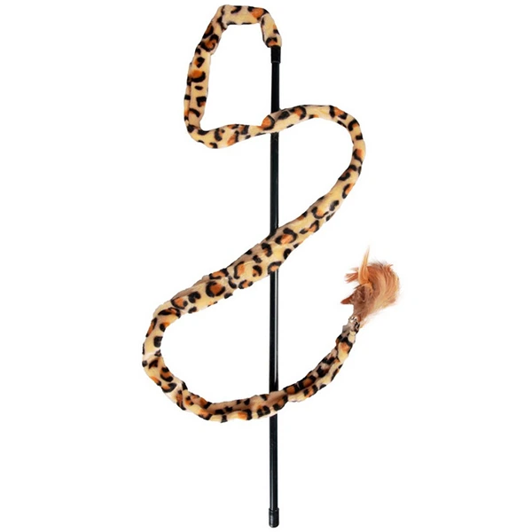 Іграшка для котів Flamingo Leopard Fishing Rod, вудка-дражнилка