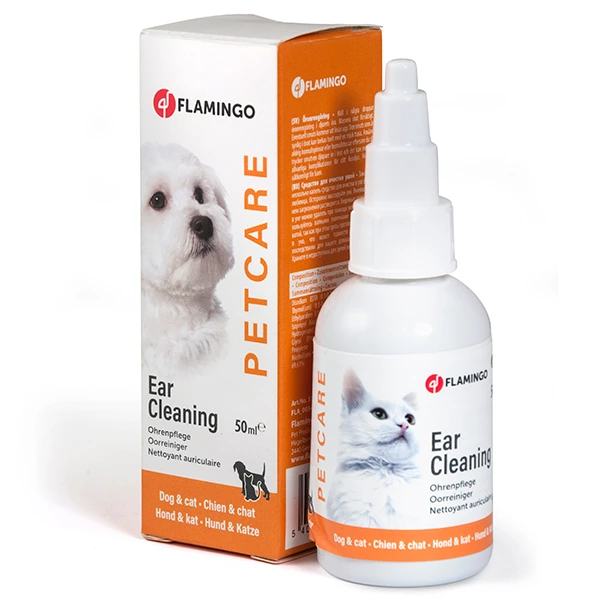 Краплі для чищення вух для собак та котів Flamingo Petcare Ear Cleaner, 5 мл
