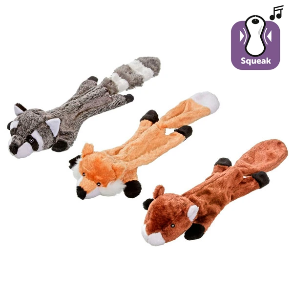 Іграшка для собак  Лисиця, Бобер, Єнот Flamingo Plish Flat Toy