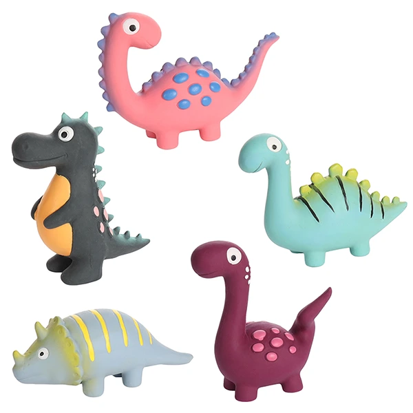 ДИНОЗАВР латексна іграшка з пищалкою для собак Flamingo Puga Dino