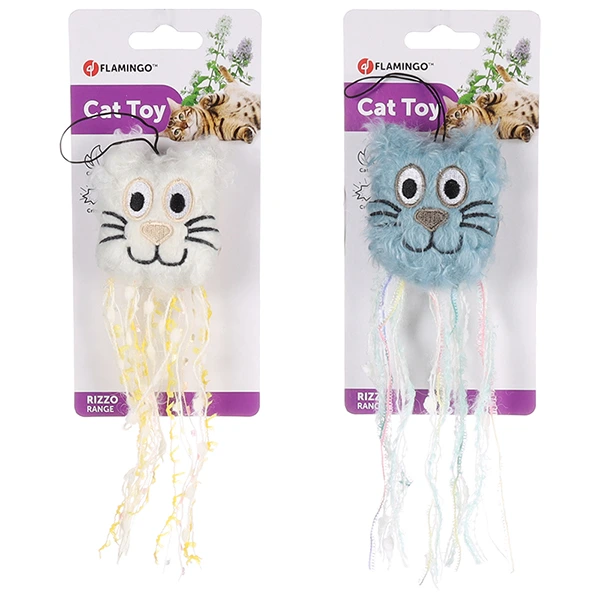 Іграшка для котів Flamingo Rizzo Cat Head, шурхотлива, з котячою м'ятою