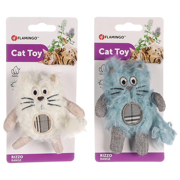 Іграшка для котів Flamingo Rizzo Cat, шурхотлива, з котячою м'ятою