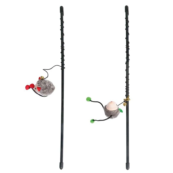 Іграшка для котів Flamingo Rod With Mouse, Вудка-дражнилка з мишкою