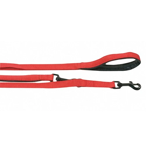 Повідець для собак Flamingo Training Lead Soft Grip, з м'якою ручкою, червоно-чорний