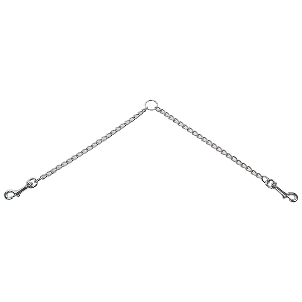 Повідець для собак Flamingo Twin Chain, спарка