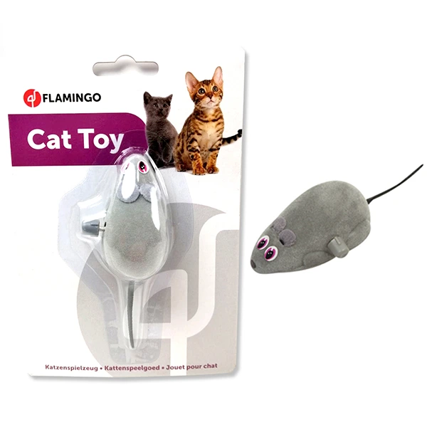 Іграшка для котів Flamingo Wind UP Darren Mouse, Миша на колесах, заводна