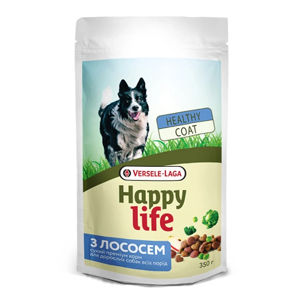 Сухий корм для собак Happy Life Adult, з лососем, 0.35 кг