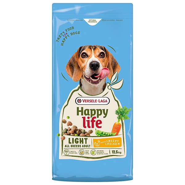 Сухий корм для собак Happy Life Adult Light, з куркою, контроль ваги, 12.5 кг