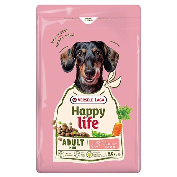 Корм для собак Happy Life Adult Mini, з ягням, 2.5 кг