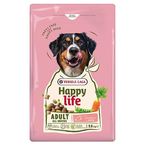 Корм для собак Happy Life Adult with Lamb, для усіх порід, 2.5 кг
