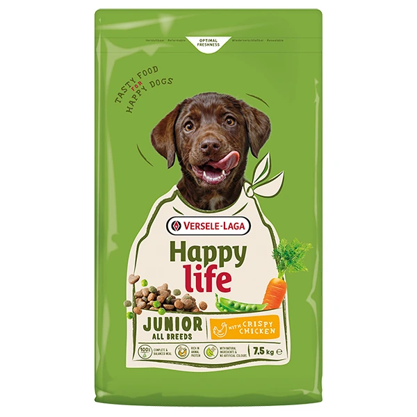 Корм для цуценят Happy Life Junior with Chicken, для усіх порід, 7.5 кг