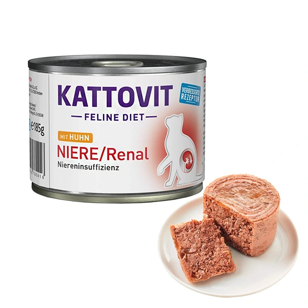 Корм для котів Kattovit Veterinary Niere Renal Chicken, банка 185г