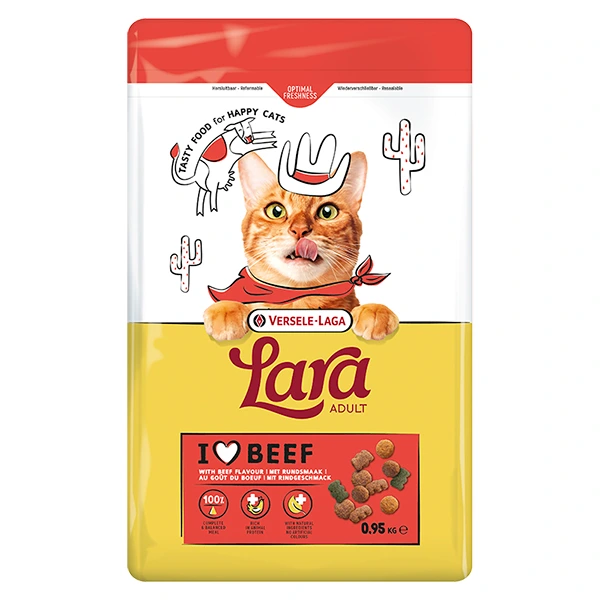 Корм для котів Lara Adult, Яловичина, 0.95 кг