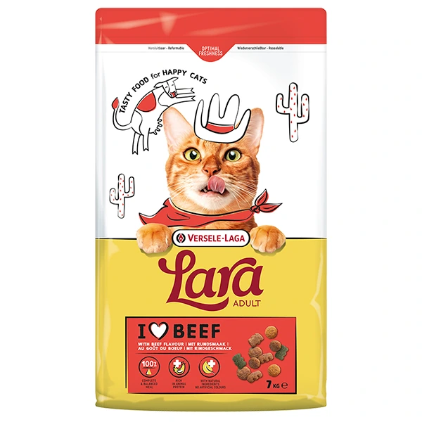 Корм для котів Lara Adult, Яловичина, 7 кг