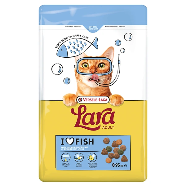 Корм для котів Lara Adult with Salmon, Лосось, 0.95 кг