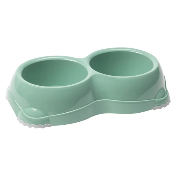 Подвійна миска для собак Moderna Double Smarty Bowl Medium, Світло зелений, 2х645 мл