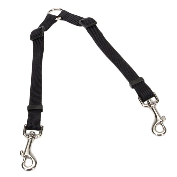 Повідець-спарка для собак Coastal 2 Dog Adjustable Coupler, Чорний