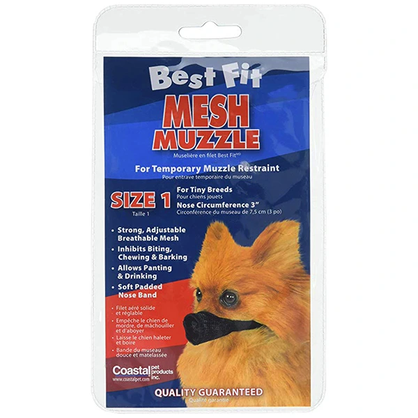 Намордник для собак Coastal Best Fit Mesh Muzzle, Нейлон, Розмір 1