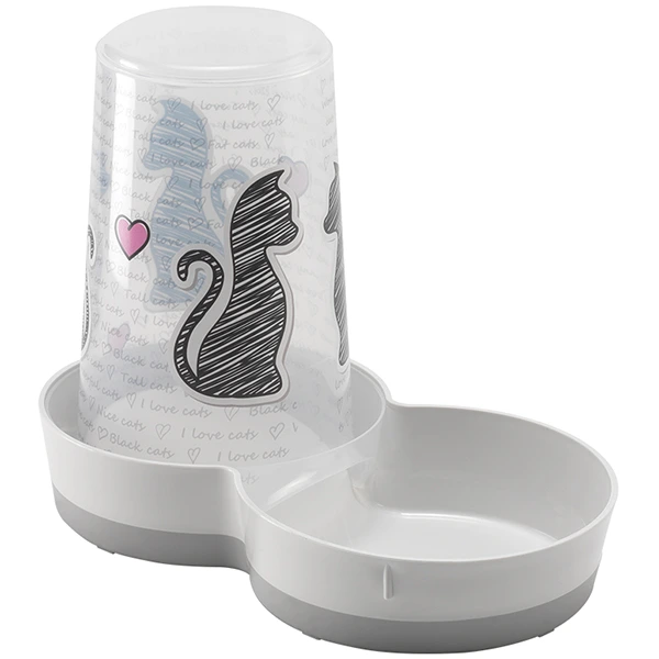 Автоматична годівниця-поїлка для котів і собак Moderna Tasty Cats in Love, 1.5л