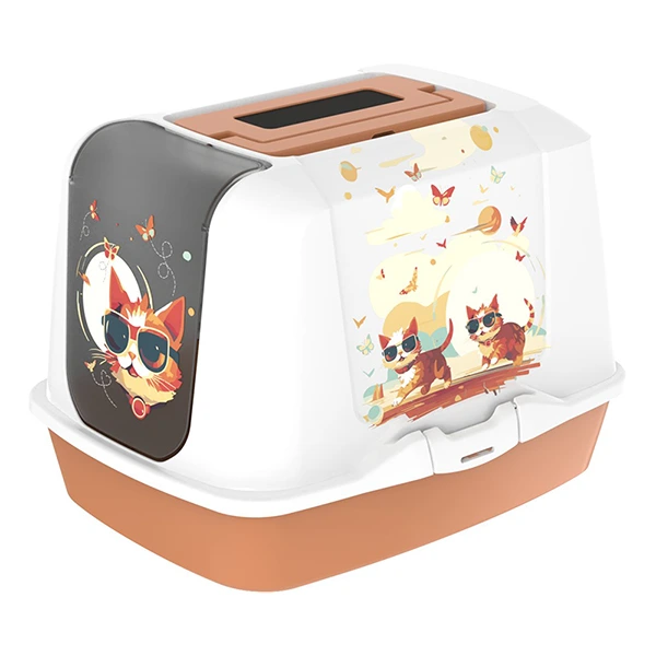 Туалет для котів Moderna Trendy Cat Indy&Louise, закритий, карамель