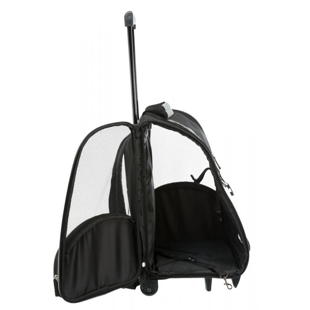 Сумка-рюкзак Trixie для собак Trolley до 8кг из полиэстера черная/серая 32х45х25 см