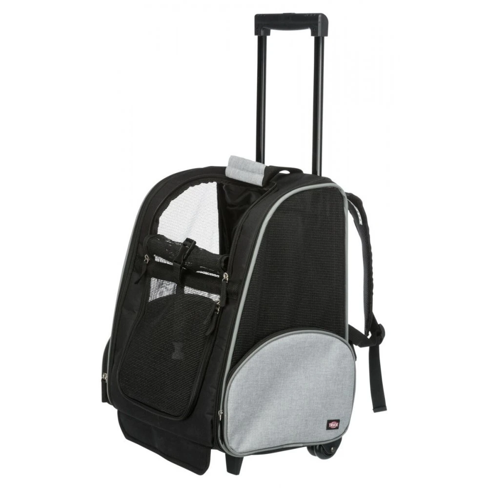 Сумка-рюкзак Trixie для собак Trolley до 8кг з поліестеру чорна/сіра 32х45х25 см