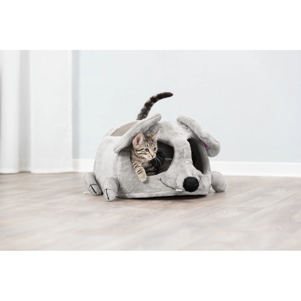 Будиночок Trixie для котів Lukas з дряпкою сірий 35х33х65 см
