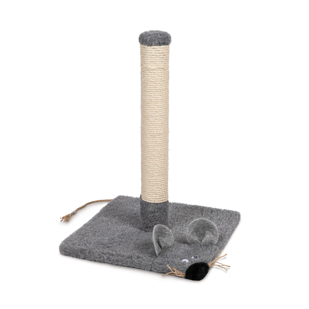 Дряпка Природа Мишка-стовпчик для котів 36х36х52 cм