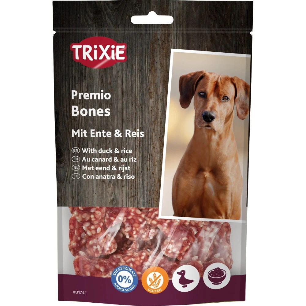 Ласощі Trixie Premio Rice Duck Bones для собак кісточки з качкою і рисом 80 г