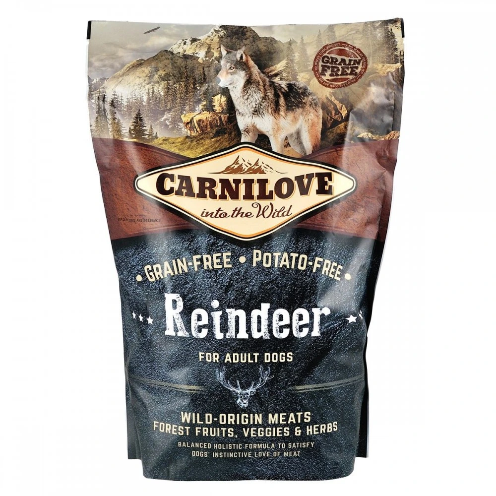 Корм сухий Carnilove Adult Raindeer для дорослих собак усіх порід з північним оленем 1,5 кг