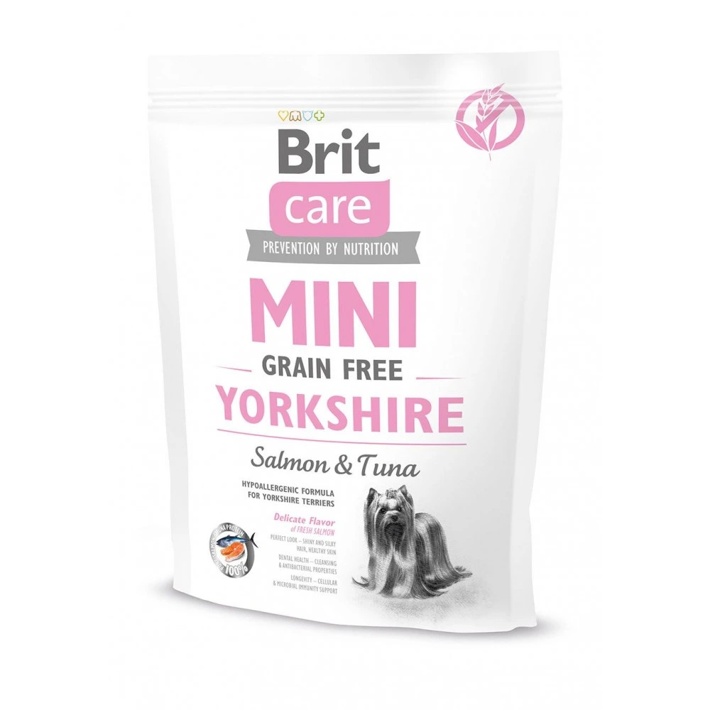 Корм сухий для собак Brit Care Grain Free Mini Yorkshire, з лососем та тунцем, 400 г
