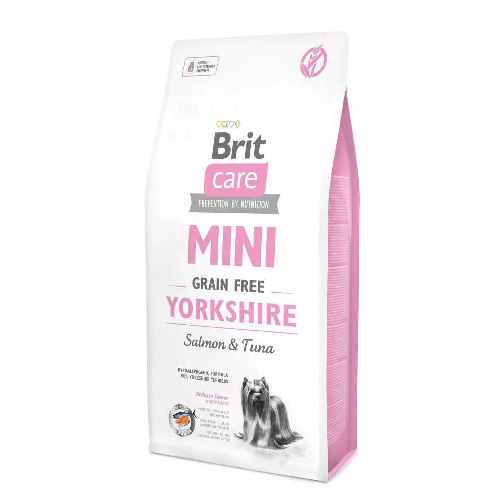 Корм сухий для собак Brit Care Grain Free Mini Yorkshire, з лососем та тунцем, 7 кг