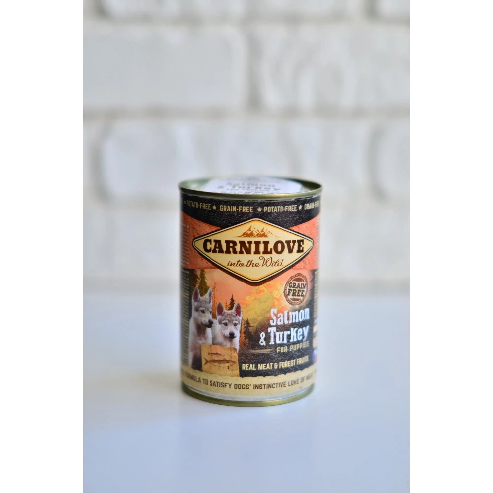 Корм вологий Carnilove Puppy k консерви для цуценят з лососем та індичкою 400 г